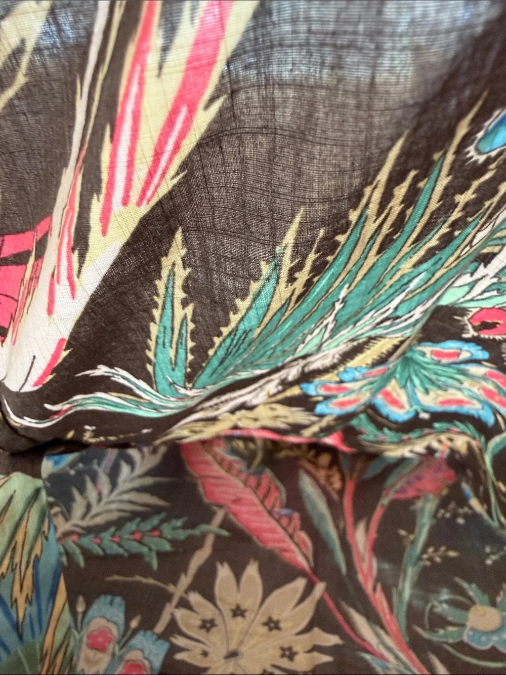 J Crew Summer Weight Floral Button-Up Shirt - Black/Multi